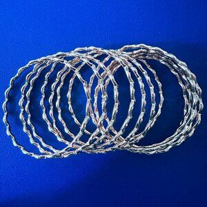 Set of 12 Gold-Tone 22K Style Textured BRACELETS – Bollywood/Indian Bridal Style
